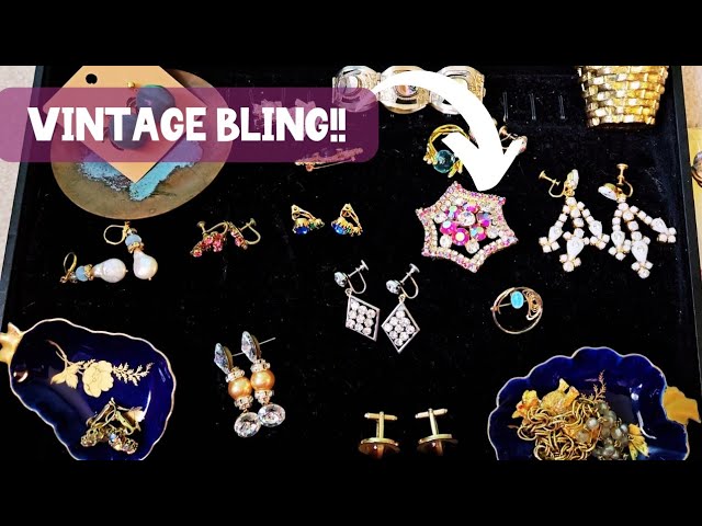 OMG! So Much Vintage Bling Jewelry! | Thrift with Me | Jewelry Haul for Live Sale