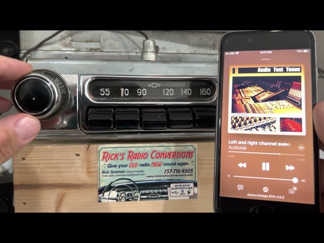 1954 Chevrolet AM radio converted to AM/FM Bluetooth USB an aux input￼