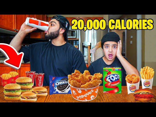 20,000 Calorie Challenge With My Little Brother.. (CHEAT DAY!)