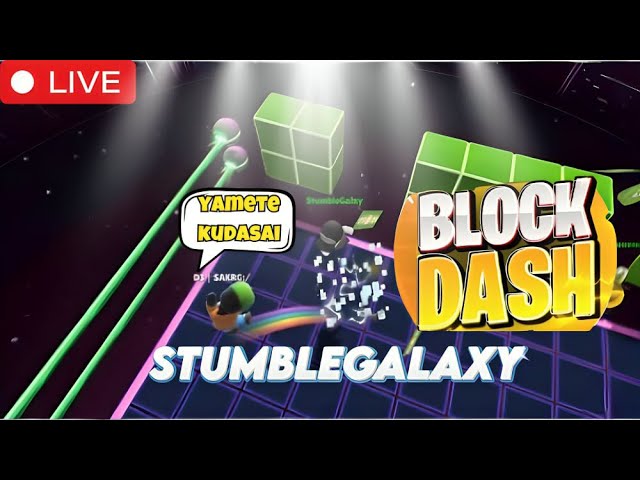 STUMBLE GUYS 🔥 BLOCK Dash game 🎮 UNLIMITED CODE #stumbleguyslive #live #viral