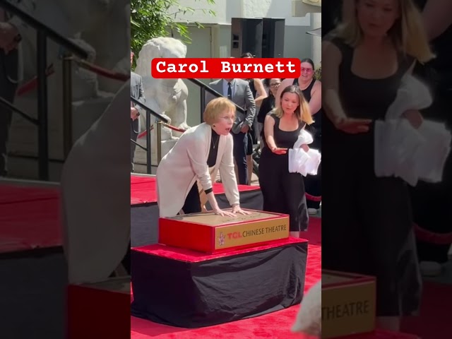 Carol Burnett at TCL Chinese Theater being #immortalized #concrete  drying too Quick 😉 True #comedy