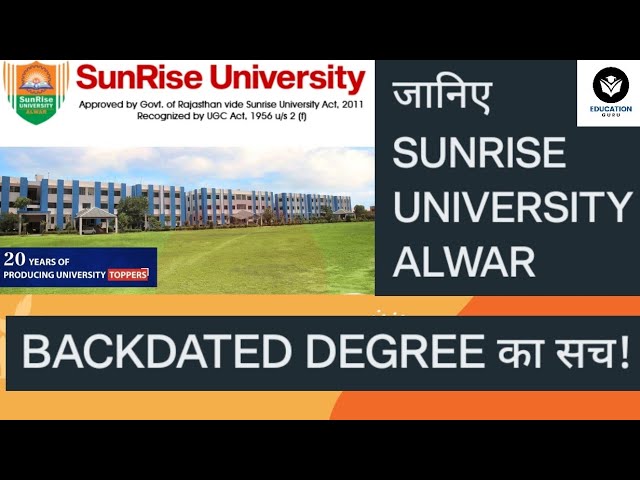 SUNRISE UNIVERSITY BACK DATED DEGREE VERIFICATION! Sunrise university backdated degree is valid/fake