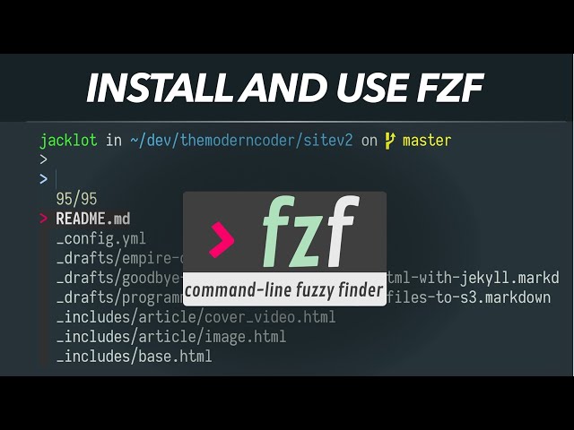 How to install and use fzf: the command-line fuzzy finder