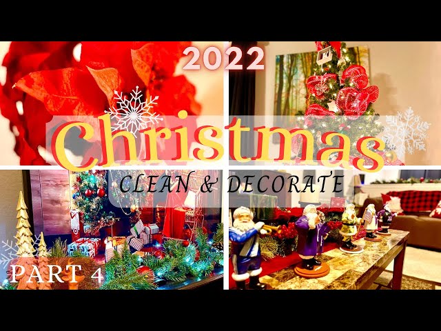 2022 CHRISTMAS CLEAN & DECORATE WITH ME Part 4 | FAMILY & BED ROOM | DECORATION MOTIVATION!