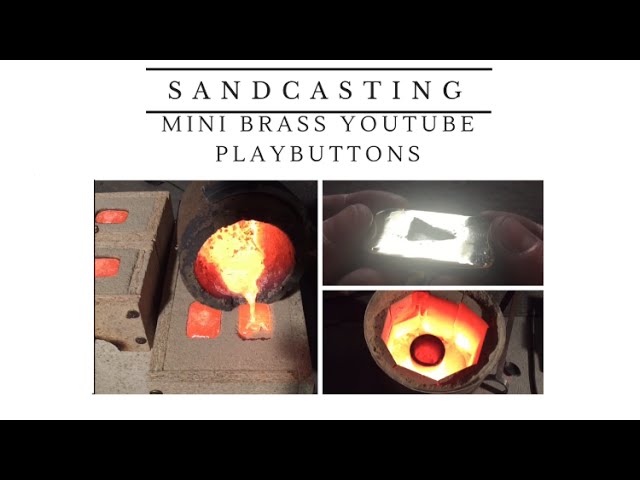 MELTING BRASS - Melting Metal - making mini YouTube play buttons