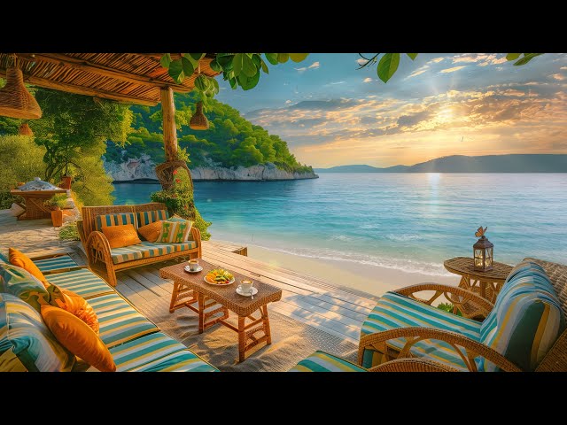 Jazz & Beach | Seaside Villa Atmosphere with Smooth Jazz Melodies and Ocean Waves - Morning Jazz