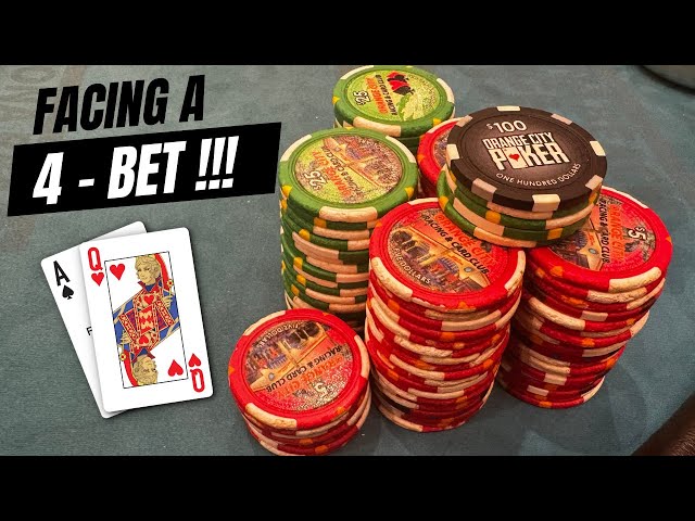 Facing a 4 Bet with Ace Queen at Orange City -  Kyle Fischl Poker Vlog Ep 180