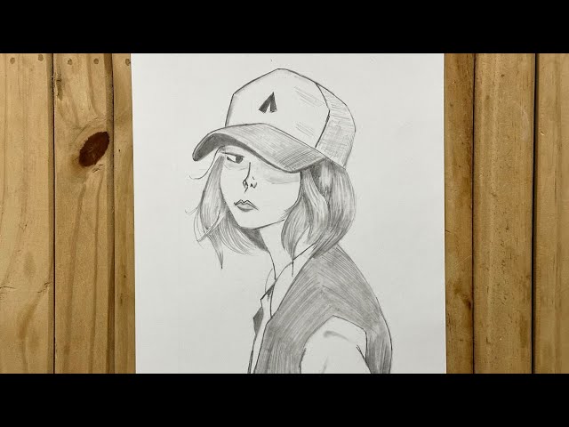 How to draw a girl with cap | Easy drawing tutorial | Pencil Sketch Easy