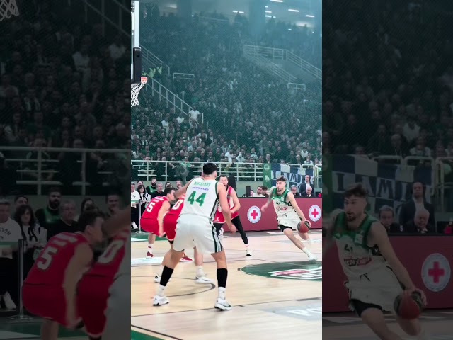 In case you wanted another angle of Monday’s derby… We got you 😉☘️  #wethegreens #paobc #basketball