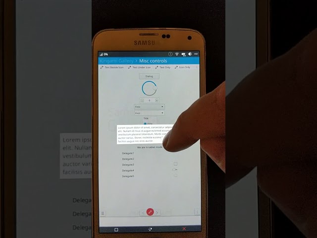 Samsung Galaxy S5 (samsung-klte) Kirigami Gallery demo