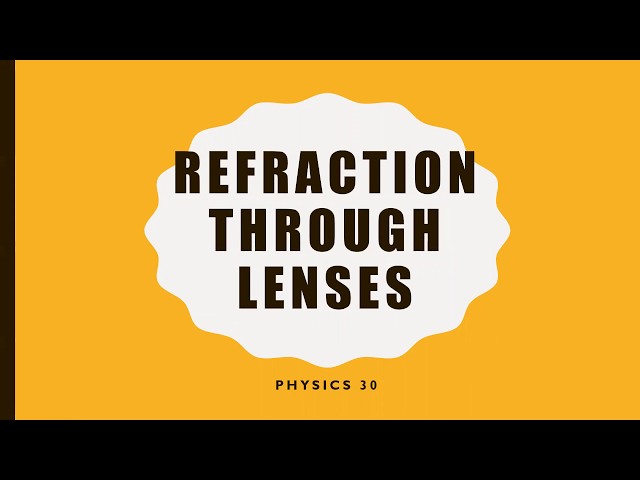 Physics 30 - Refraction through Lenses