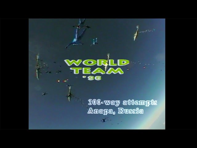 World Team 1996 in Anapa, Russia, Largest Skydiving Formation 297 Way from 4 Mi-26 helicopters