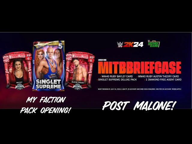 WWE2K24 Pack Opening! Post Malone DLC Packs!