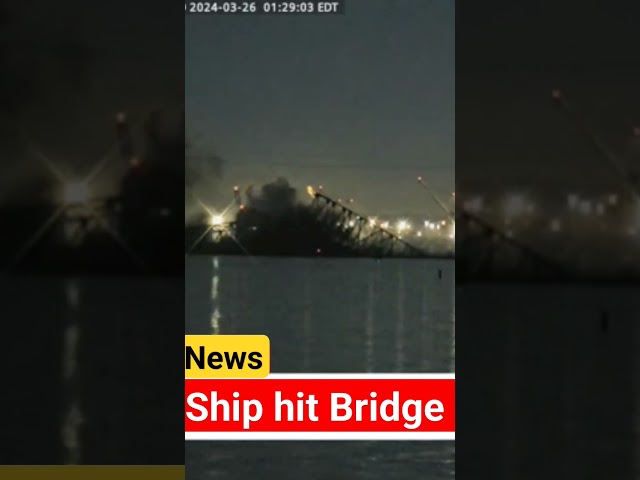 Ship Hit Bridge #viral #shorts #news #baltimore