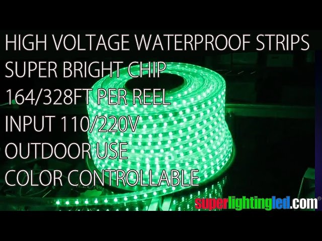 High voltage super bright waterproof flexible led strip lights for home lighting