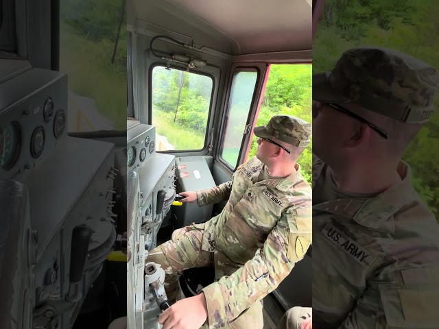 Throwing it back to when I drove a train in the army #shortsfeed #armylife #armystrong #subscribe