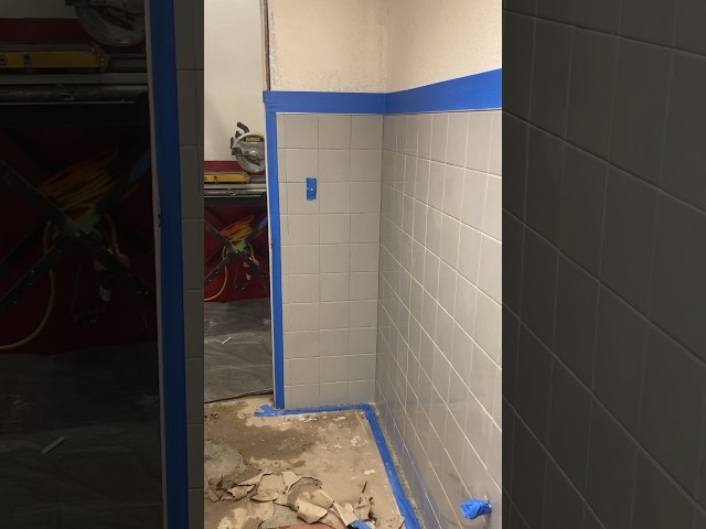 Another bathroom bites the dust. How to install daltile 6x6 wall tile