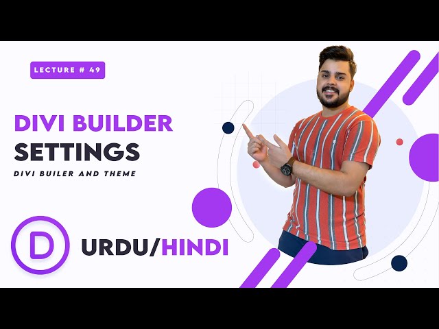 Build a website using divi theme | Divi theme builder settings