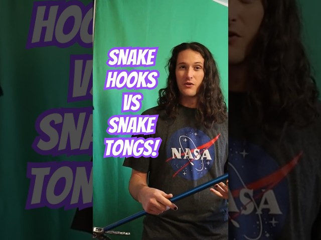 Why Snake Tongs Are An Important Tool For Snake Handling & Why Hooks Are Still Better! 🐍 #reptiles