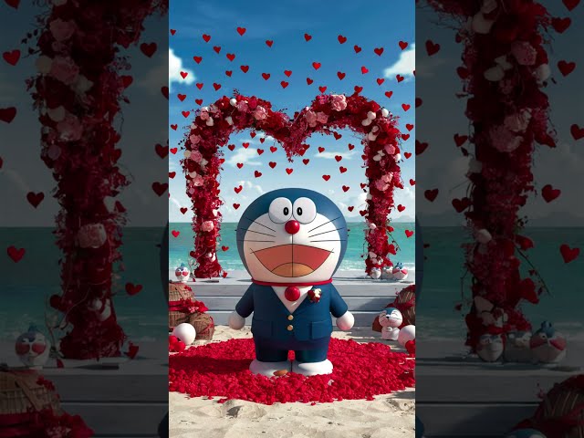 Doraemon Weds Michan Love Story Animation #shorts #cat #funny #animation #amazing