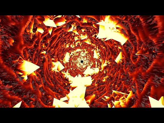DOOM Portal Tunnel VJ Loop Fractal Fire Abstract 4K Long Screensaver || Wallpaper | Background Video