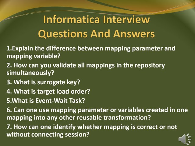 informatica interview questions and answers for experienced - part2