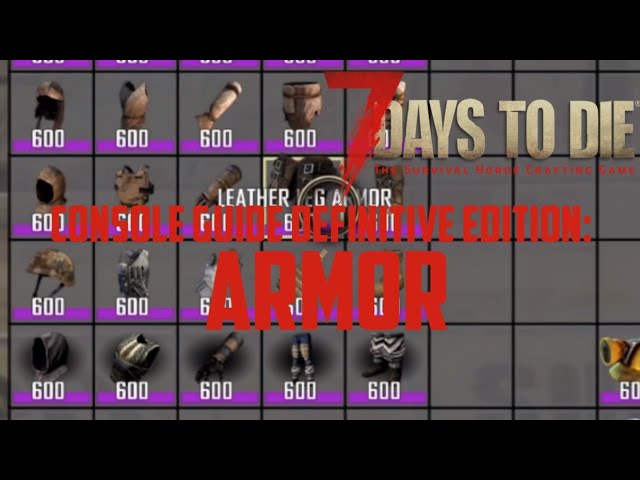 7 Days - Console Guide Definitive Edition - Armor