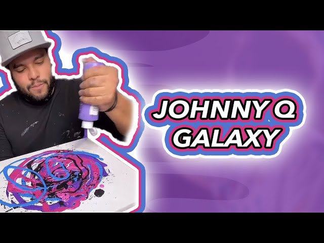 Spin Art Painting Famous Johnny Q Galaxy! #Shorts #YouTubeShorts #SpinArt