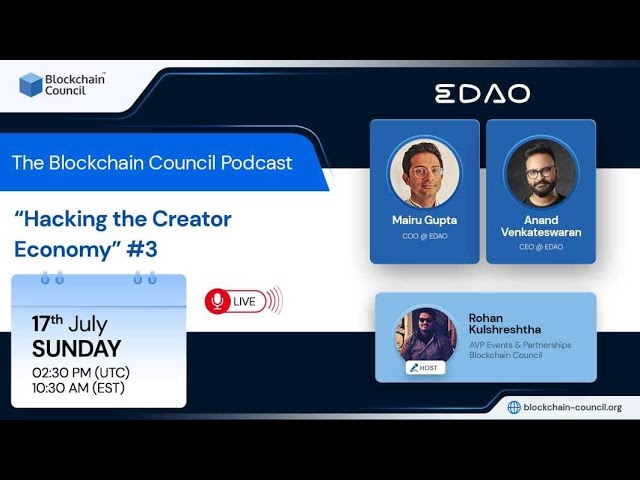 Hacking The Creator Economy - The Blockchain Council Podcast