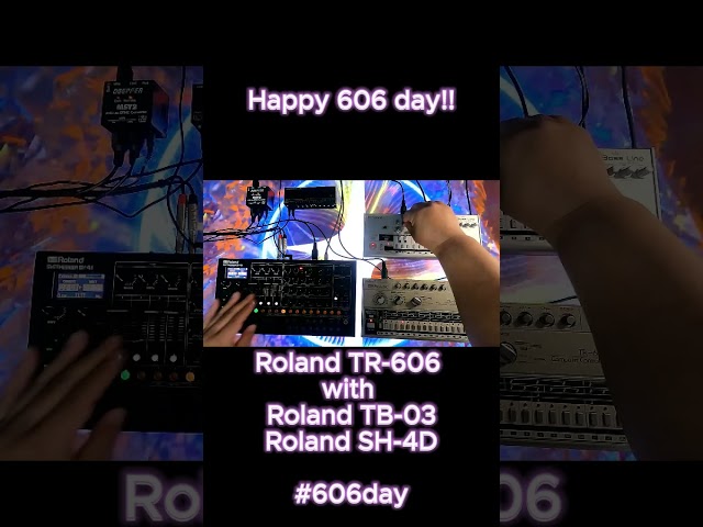 Happy 606 day2024!! Roland TR-606 with Roland TB-03, Roland SH-4D #606day #djsharpnel #shorts