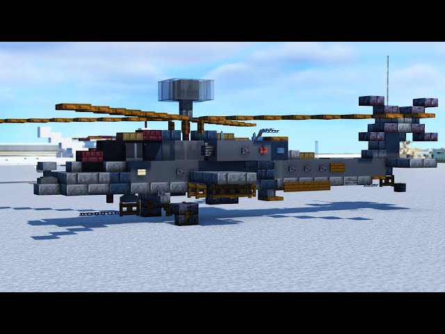 Minecraft AH-64 Apache Attack Helicopter Tutorial