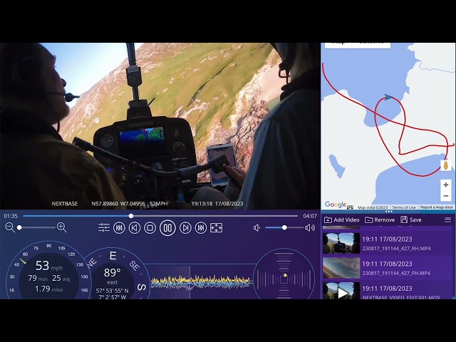 Flying the heli in Outer Hebrides with bossy copilot