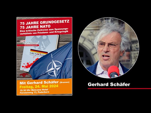 Gerhard Schäfer: 75 Jahre Grundgesetz - 75 Jahre NATO. Spannungsfeld von  Friedens- und Kriegslogik