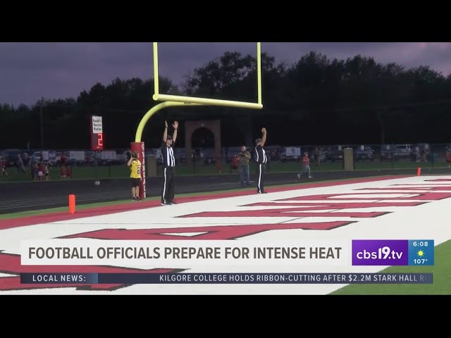 Football officials battling the extreme heat