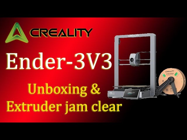 Extruder jam when unboxing my Creality Ender-3 V3 !! Extruder dismantle starts 40min 35sec.