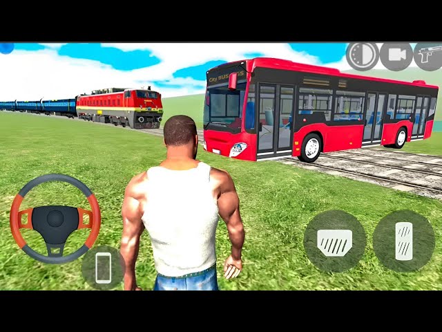 Train Vs City Bus Driving Games Indian Bikes Driving Game 3D - Android Gameplay