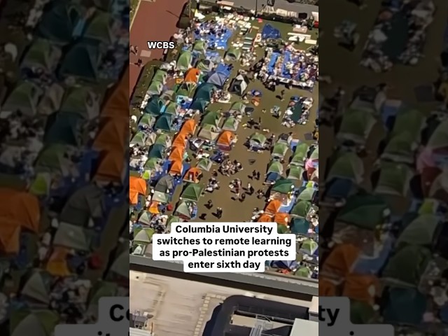 Columbia University switches to remote learning amid pro-Palestinian protests #shorts