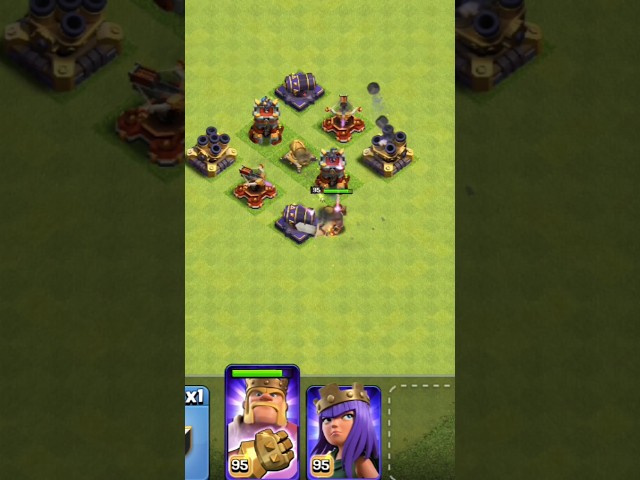 Barbarian King vs defence ( Clash of clans ) #shorts