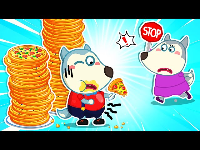 No No Lycan, Don't Eat All the Pizza Tower! 🐺 Funny Stories for Kids @LYCANArabic