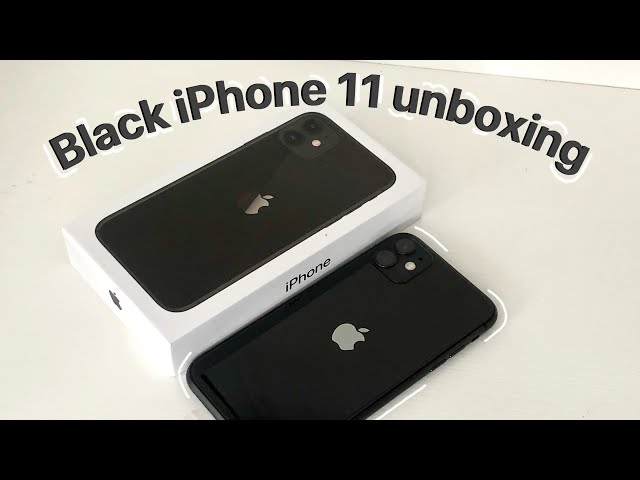 Aesthetic iPhone 11 unboxing in black + accessories | plus260 tech solutions