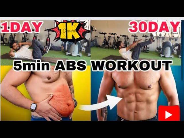 💯5 MIN ABS WORKOUTE 🥵 &CORE WORKOUT 🔥// ABS WROKOUT HOME​ ​⁠