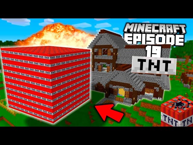 Minecraft: House VS MINE 1000 TNT experiment V12