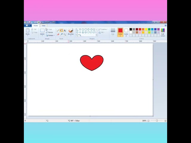 How to draw ms paint design 🎨🎨 #shorts | computer drawing | ms paint @littlestarkidchannel