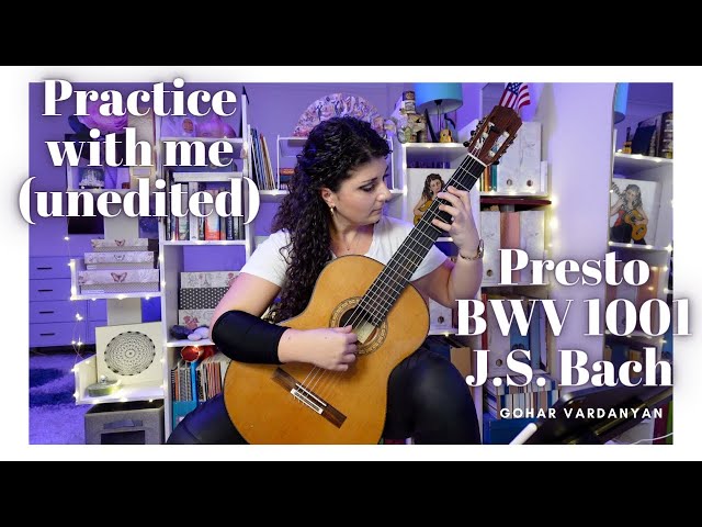 Practice with Me |  Bach Presto BWV 1001 (Real Time)