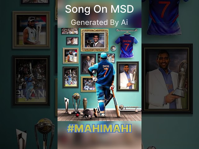 Check Out The Amazing AI-Generated, Song On “ MS DHONI “ 🎵 ! #song #ai #msdhoni