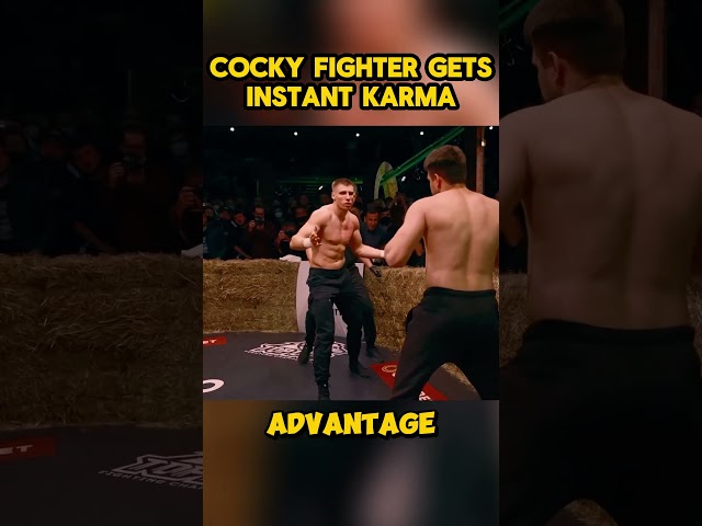 Cocky Fighter Gets Instant KARMA!