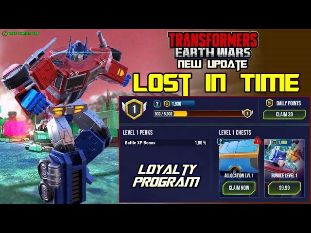 Transformers new update - LOST IN TIME | Loyalty Program?