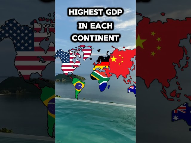 Who has the highest GDP in each continent #map #geography #worldmap #mapping #mapper