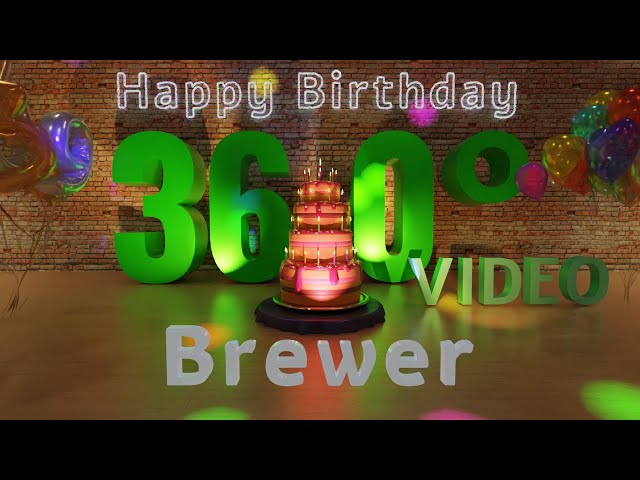🎉 Brewer's 360° Interactive Happy Birthday Party – Rotate Your Phone! 🎈 [EN]