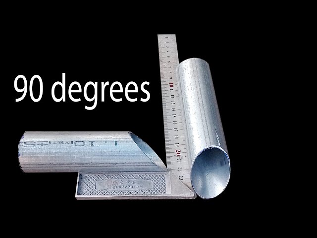 How to cut the pipe 90 degrees